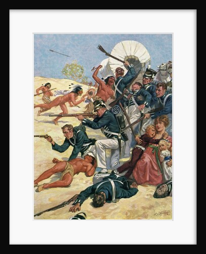Battle of Fort Dearborn in the War of 1812 by Anonymous