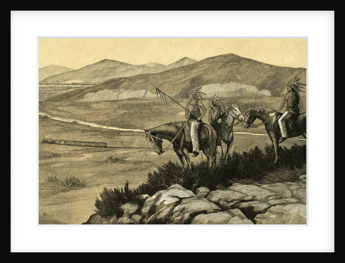 Indians Watch the First Railroads Reach the Prairies of the West by Anonymous