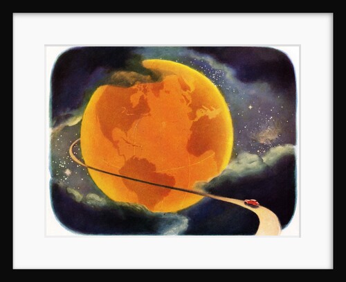 Globe of the earth surrounded by highway by Anonymous