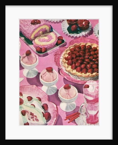 Variety of strawberry desserts by Anonymous