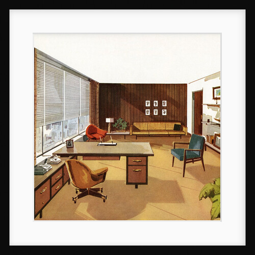 1950s View of a 'Modern' Executive Business Office. by Anonymous
