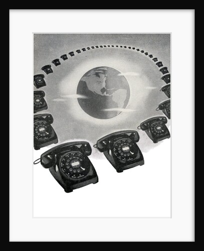 Vintage Rotary Telephones Ringing the Globe. by Anonymous