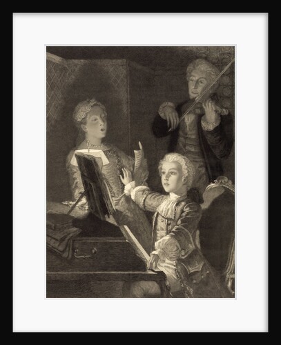 Young Mozart rehearsing his Twelfth Mass by Anonymous