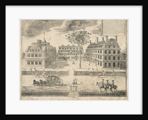 View of Harvard University before the American Revolution by Anonymous