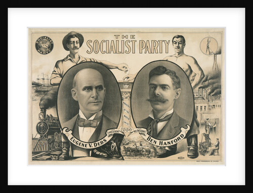 Poster for socialist presidential ticket of 1904 by Anonymous