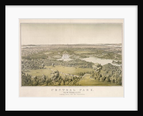 Lithograph of Central Park by Anonymous