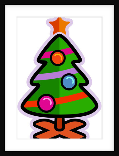 Illustration of a christmas tree with a star on top by Anonymous