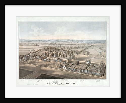 Lithograph of Princeton College by Anonymous