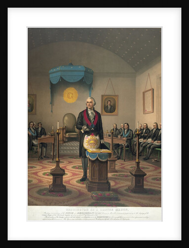 George Washington at meeting of Masonic Lodge by Anonymous