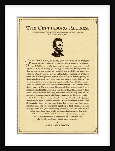 Lincoln's Gettysburg Address. by Anonymous