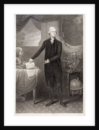 Portrait of Thomas Jefferson holding Declaration of Independence by Anonymous