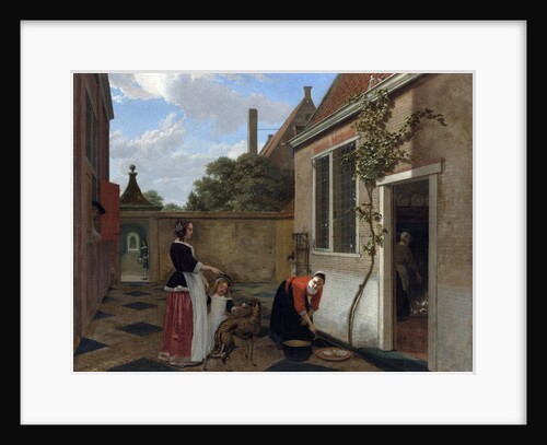 Scene in a Courtyard by Ludolf de Jongh