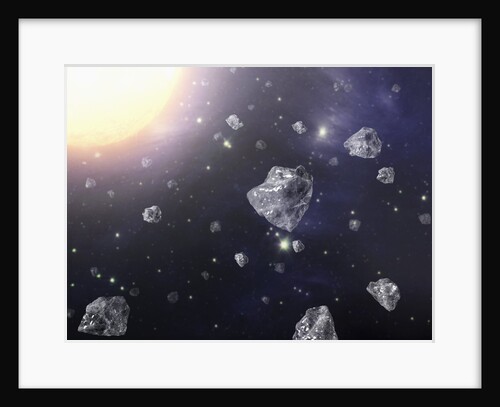 Artist's Conception of Diamonds in Space by Anonymous