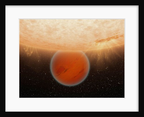 Artist's Conception of an unusual, methane-free world, partially eclipsed by its star by Anonymous