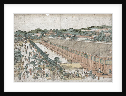 View of SanjÅ«sangendÅ� in KyÅ�to by Toyoharu Utagawa
