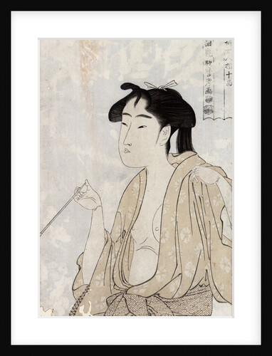 Woman Smoking a Pipe by Kitagawa Utamaro