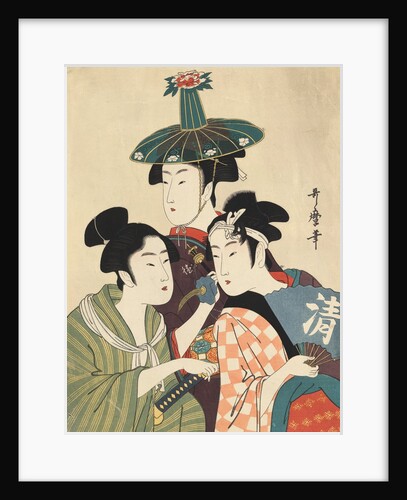 Three young men or women by Kitagawa Utamaro