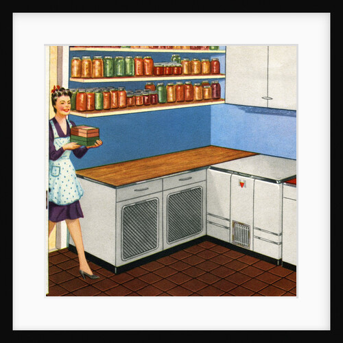 Housewife Walks into Her Large Kitchen Pantry. by Anonymous