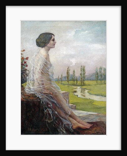 Female Nude in a Landscape by M. Kraft de la Saulx