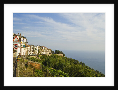 View of town on coastline by Anonymous