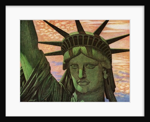 Close-Up Aerial View of the Statue of Liberty. by Anonymous