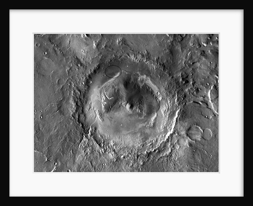 Gale Crater: Landing Site of Mars Rover Curiosity by Anonymous
