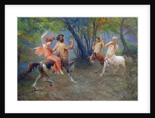 Greek Centaurs Celebrating with a Lapith Woman by Edoardo Ettore Forti
