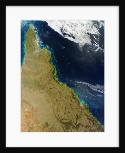 Satellite view of the Great Barrier Reef by Anonymous