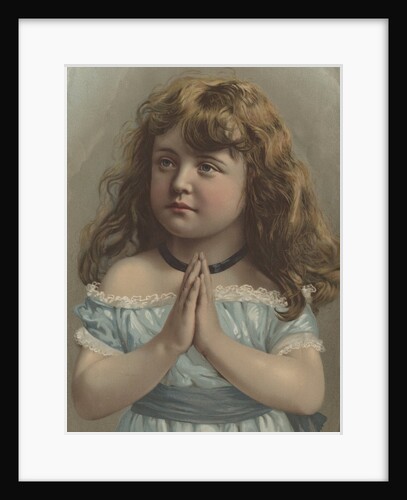Girl with hands clasped together by Anonymous