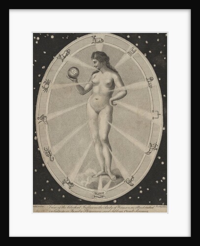 Female nude surrounded by astrological symbols by Anonymous