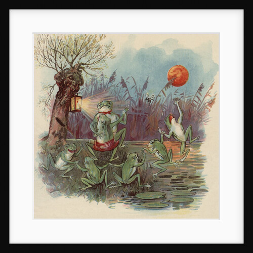 Frogs dancing in moonlight by Anonymous
