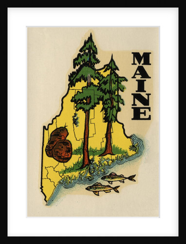 Maine travel decal by Anonymous
