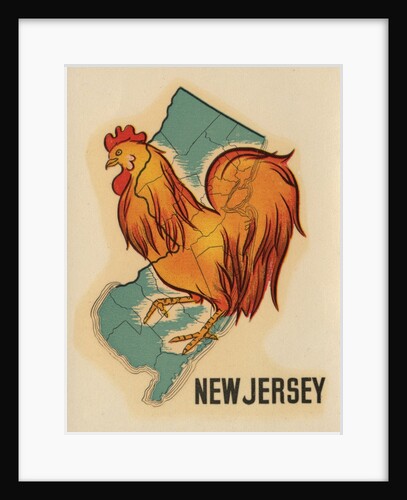 New Jersey travel decal with chicken by Anonymous