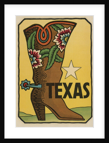 Texas travel decal by Anonymous