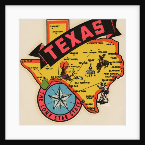 Texas travel decal by Anonymous