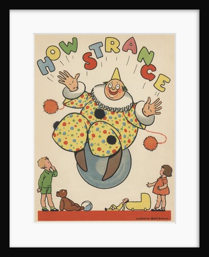 Large clown sitting on balloon by Anonymous