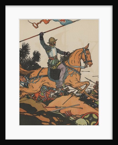 HernÃ¡n Cortés riding into battle by Anonymous