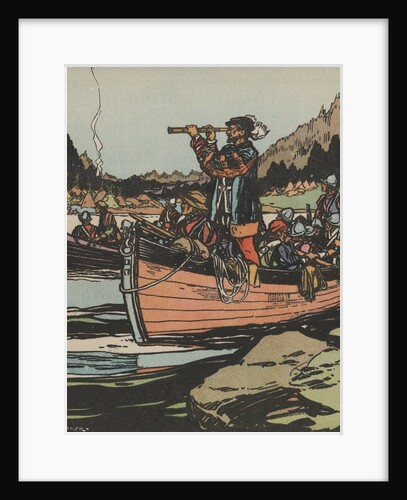 Jacques Cartier traveling down the St. Lawrence River by Anonymous