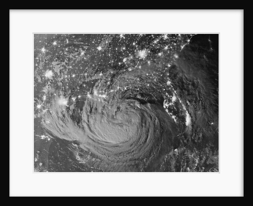 Night view of Hurricane Isaac approaching Louisiana by Anonymous