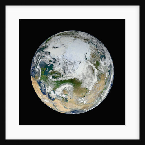 Composite Satellite View of Earth from the North Pole by Anonymous