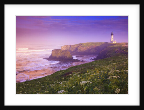 sunrise thru fog, Yaquina Head Lighthouse, Oregon Coast. Pacific Northwest, United States by Anonymous