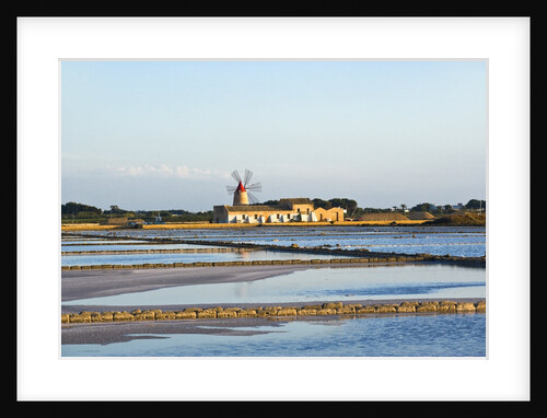 Windmill and saltworks, Marsala, Sicily, Italy by Anonymous