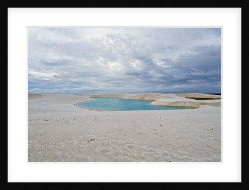 White Sand dunes and fresh water lakes at Lencois Maranheinses National Park, Brazil by Anonymous