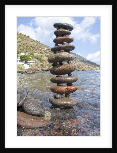 Land art at beach at Lingua, Sicily, Italy by Anonymous