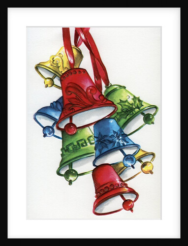 Vintage Illustration of Christmas Bells by Anonymous