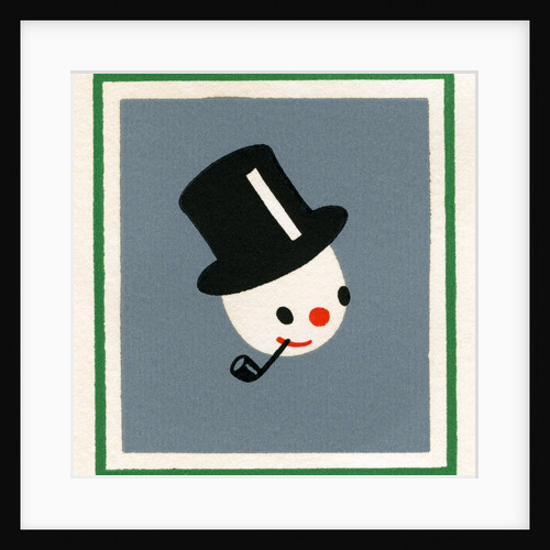 Vintage Illustration of Christmas Snowman by Anonymous