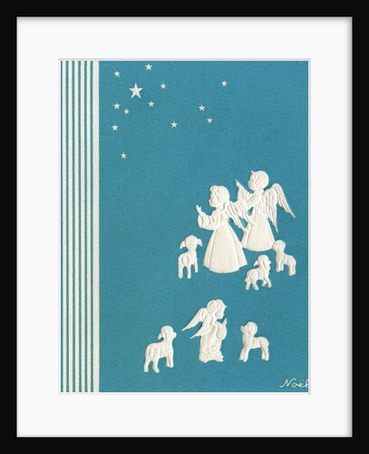 Young Angels and Lambs with the Star of Bethlehem by Anonymous