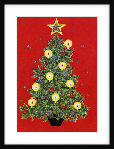 Vintage Illustration of Christmas Tree by Anonymous