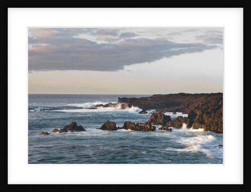 Waves crashing against rocky coast, Lanzarote, Spain by Anonymous