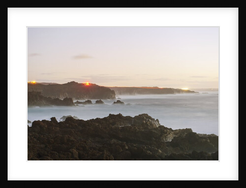 Rocky coast at dusk, Lanzarote, Spain by Anonymous